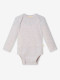 Боди классическое с усиленной планкой Меланж пудровое какао 3–6 / 68 см